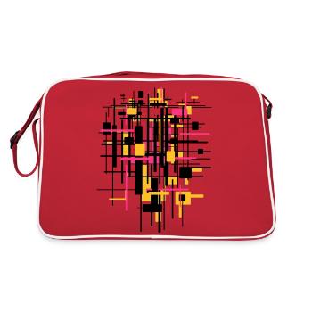 chantier de construction - Sac Retro - rouge/blanc - Dos