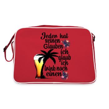 Urlaub - Retro Tasche - Rot/Weiß - Hinten