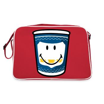 Smiley Coffe Take Away NY - Sac Retro - rouge/blanc - Dos