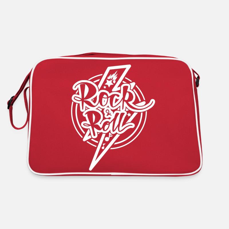 Rock Roll - Retro Tasche - Rot/Weiß