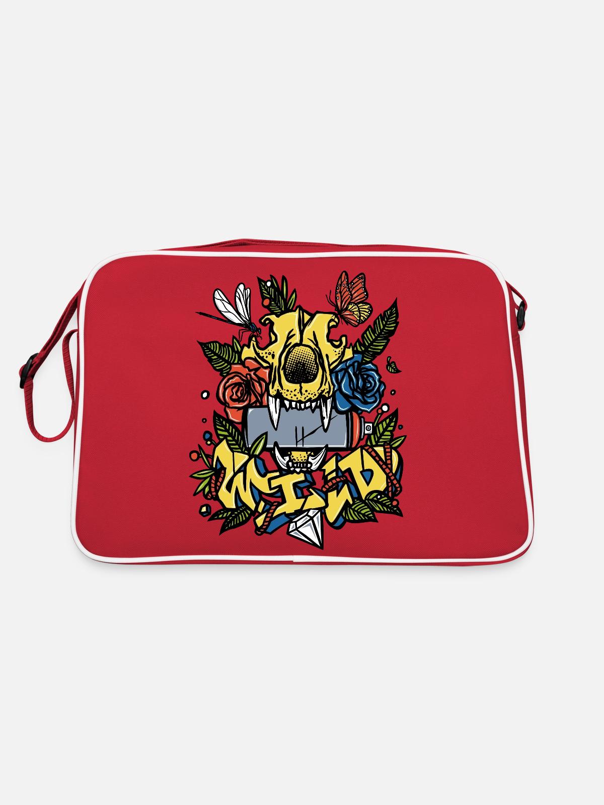 Wild - Retro Bag - red/white - Back