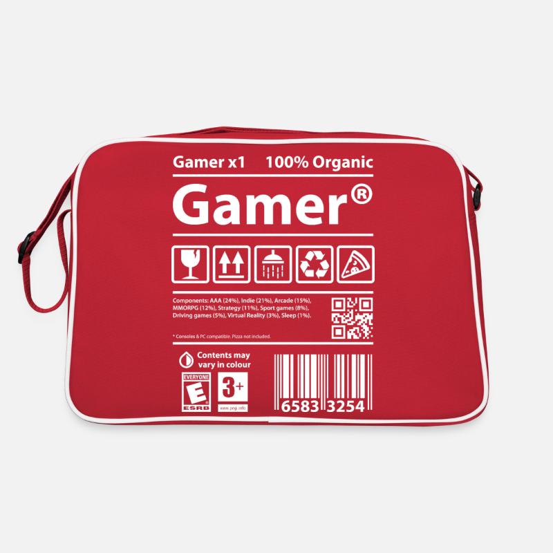 Gamer barcode V2 Retro Tasche
