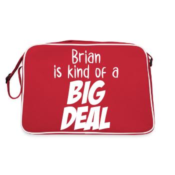 Brian est un peu un gros problème - Sac Retro - rouge/blanc - Dos