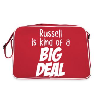 Russel ist eine große Sache - Retro Tasche - Rot/Weiß - Hinten