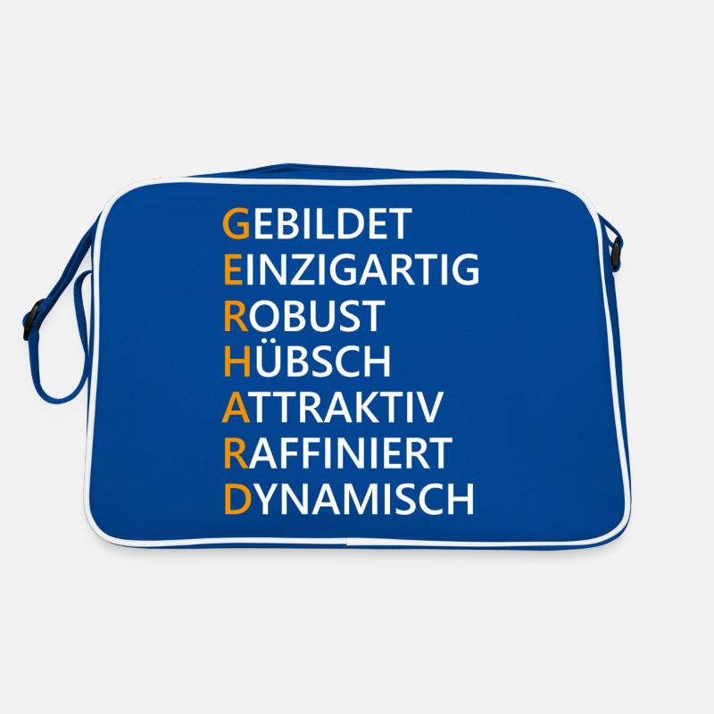 Gerhard Name Geschenk Retro Tasche