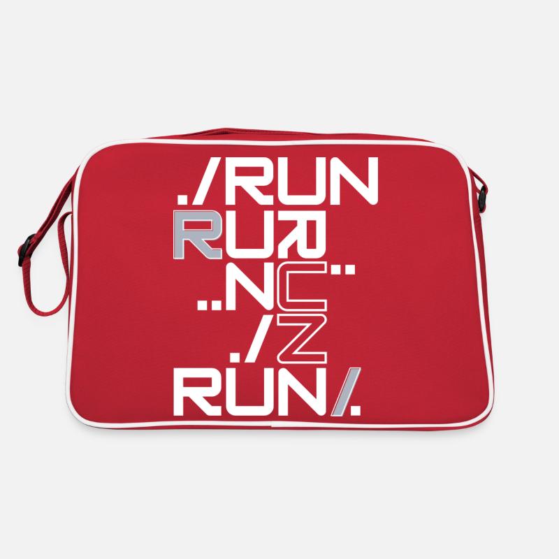 Run - Retro Tasche - Rot/Weiß