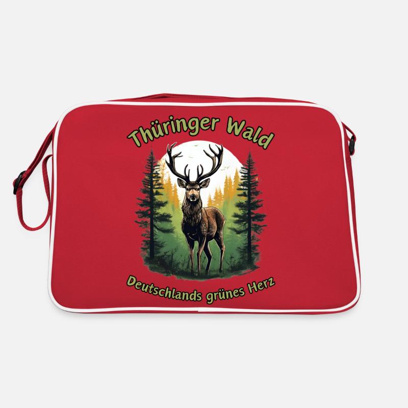 Thuringia-Germany's Green Heart Deer Retro Bag
