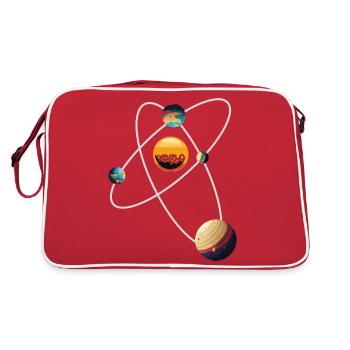 Fictional Solar System - Retro Bag - red/white - Back