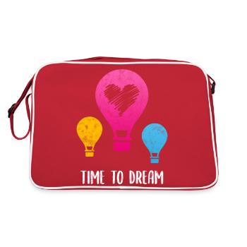 Hot Air Balloon Balloon Ride Sky I Gift - Retro Bag - red/white - Back