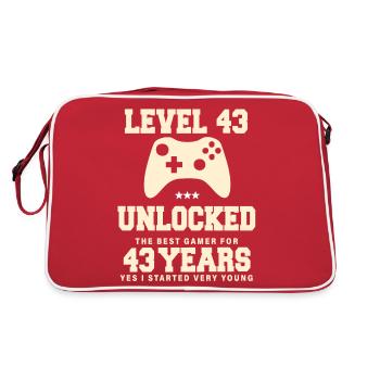 Level 43 Vintage Anniversaire Vintage Rétro - Sac Retro - rouge/blanc - Dos