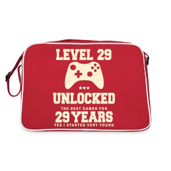 Level 29 Vintage Retro Vintage Birthday - Retro Bag - red/white - Back