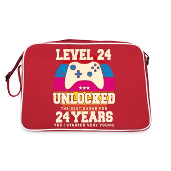 Original 2000 24 Years Old Level 24 Unlock - Retro Bag - red/white - Back