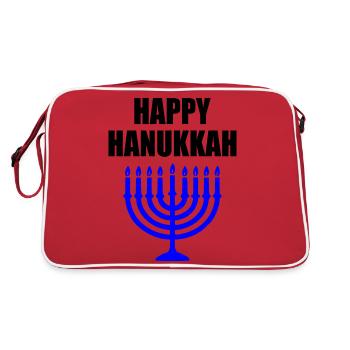 HAPPY HANUKKAH - Sac Retro - rouge/blanc - Dos