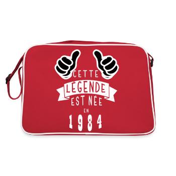 Légende 1984 Authentic 1984 Vintage Bursdag - Sac Retro - rouge/blanc - Dos