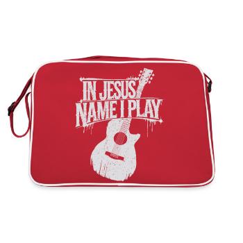 Divine service with guitar - Retro Bag - red/white - Back