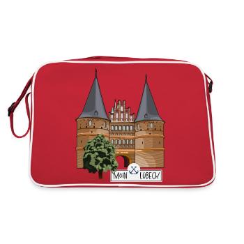 Porte Holsten Lübeck // Illustration - Sac Retro - rouge/blanc - Dos
