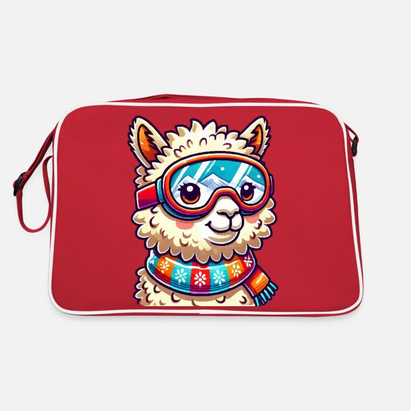 Llama Comic Ski Goggles Retro Bag