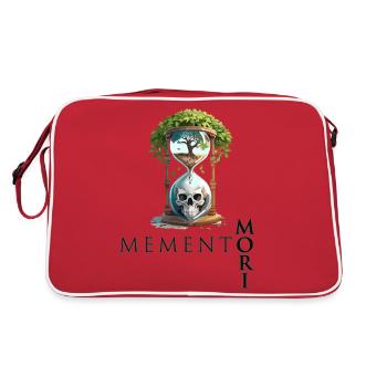 Memento Mori – Le temps s’écoule - Sac Retro - rouge/blanc - Dos