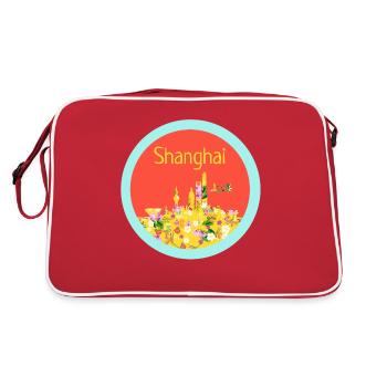 Sticker Shanghai red yellow - Retro Bag - red/white - Back