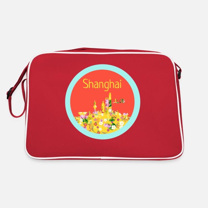 Sticker Shanghai red yellow Retro Bag