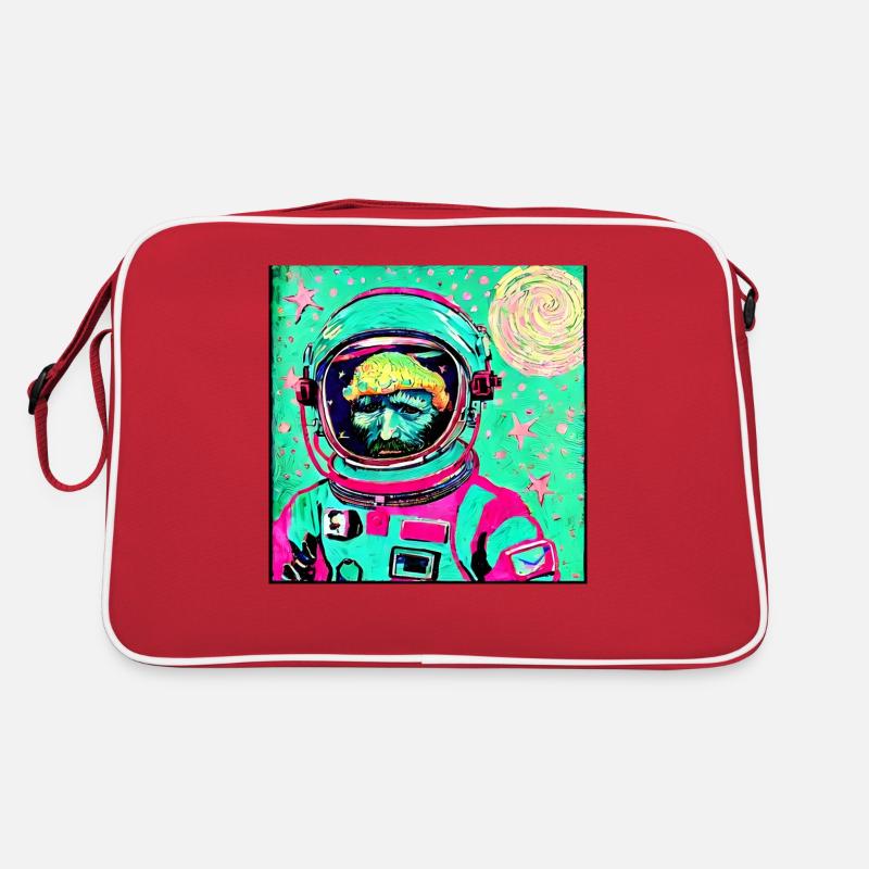 Van-Gogh-Astronaut Retro Tasche