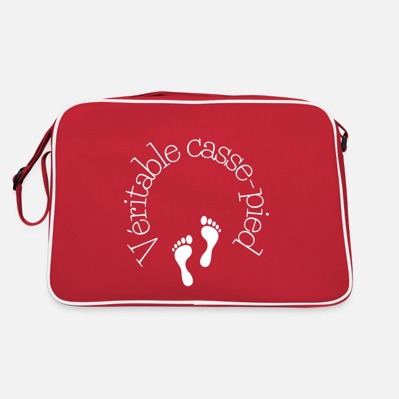 Véritable casse pied ! 👣 - Sac Retro - rouge/blanc