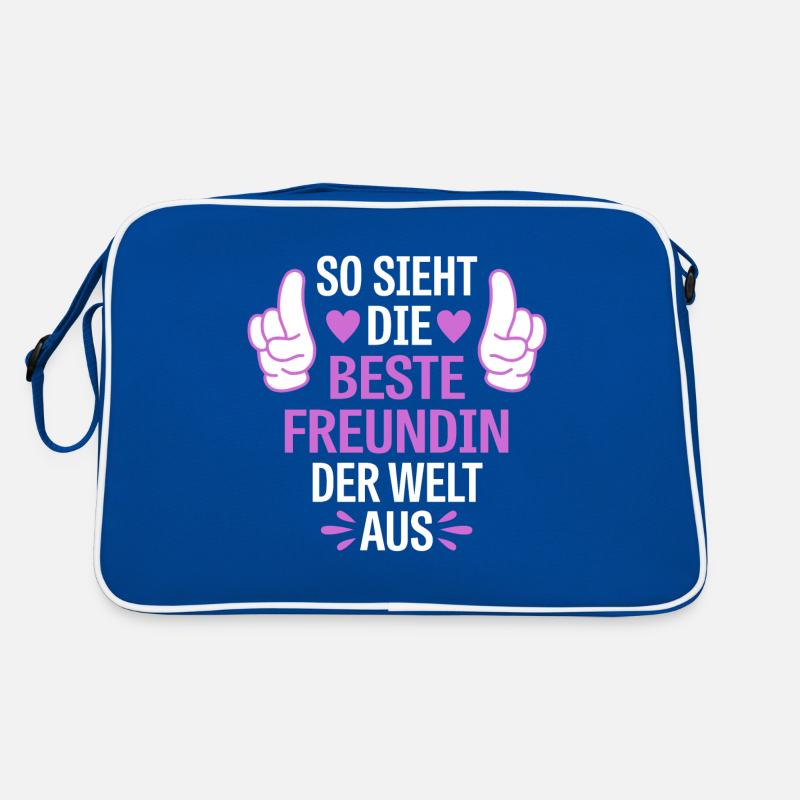 Die beste Freundin der Welt Spruch Geschenk Retro Tasche