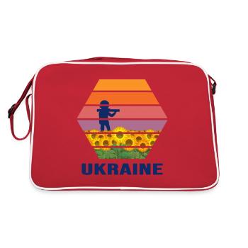 UKRAINE Soldier SUNFLOWER slava ukraini - Retro Bag - red/white - Back