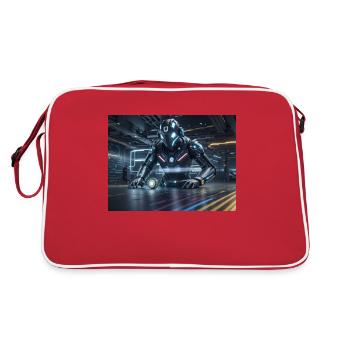 Synthesis of the future of technology - Retro Bag - red/white - Back