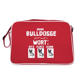 Bouledogue française french bulldog FRENCHIE - Sac Retro - rouge/blanc - Dos