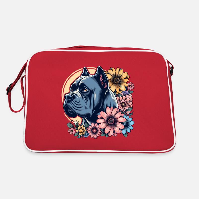 Cane Corso Retro Pastel Fleurs Sac Retro