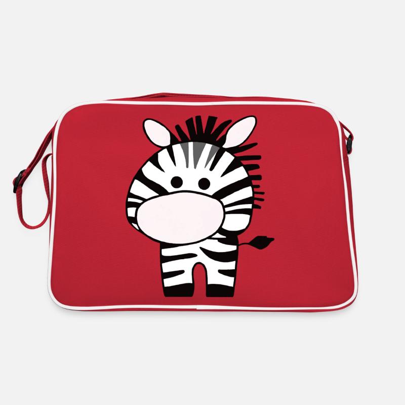 Süßes Zebra auf 2 Beinen Retro Tasche