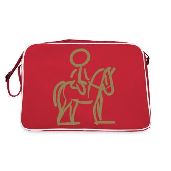 Rider sur Perd Style minimaliste - Sac Retro - rouge/blanc - Dos