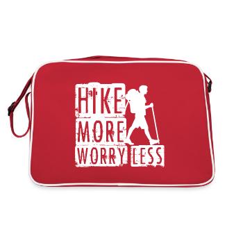 Hike more Worry less - Retro Tasche - Rot/Weiß - Hinten