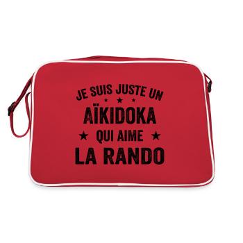 Fier d’être Aïkidoka et Passionné de Randonnée - Sac Retro - rouge/blanc - Dos