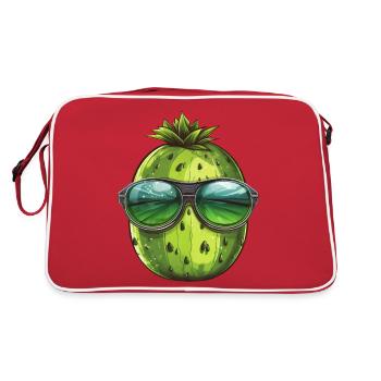 Cool watermelon - design with sunglasses - Retro Bag - red/white - Back