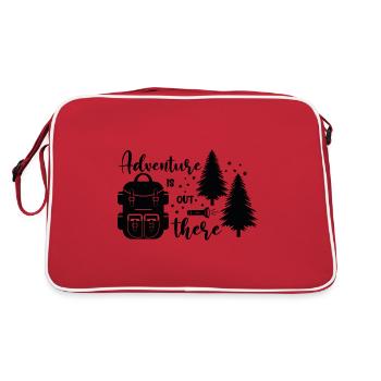 The adventure is here - Retro Bag - red/white - Back