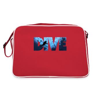 Plongée dans l’océan profond, cadeau de plongeur - Sac Retro - rouge/blanc - Dos