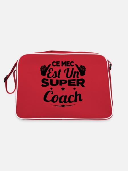 Ce Mec est un Super Coach Cadeau - Sac Retro - rouge/blanc - Dos