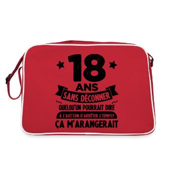 18 ans anniversaire 18 anniversaire cadeau 18 ans - Sac Retro - rouge/blanc - Dos