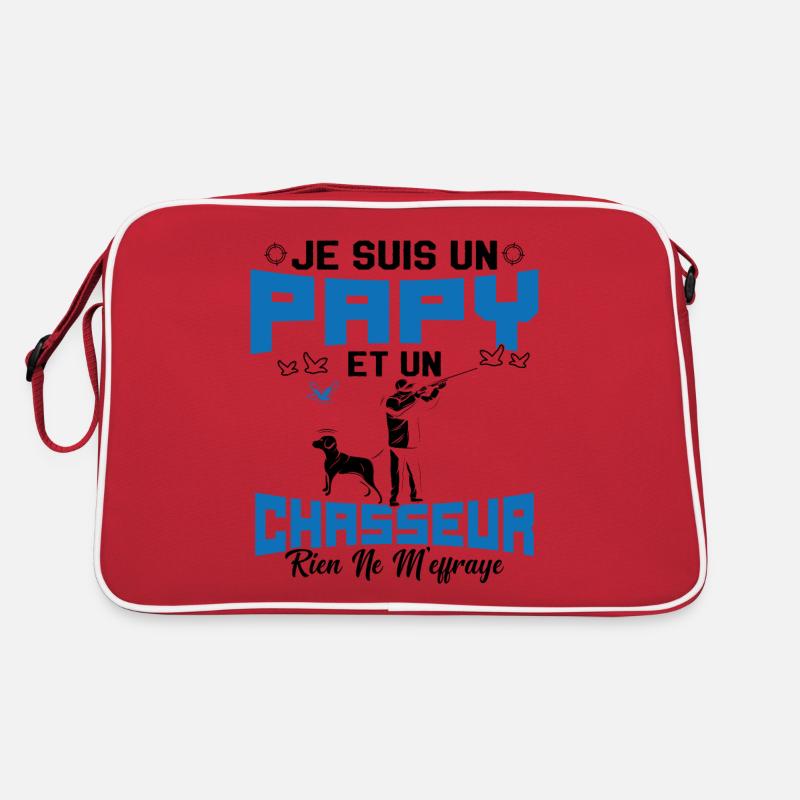 Papy et Chasseur Humour Cadeau Sac Retro