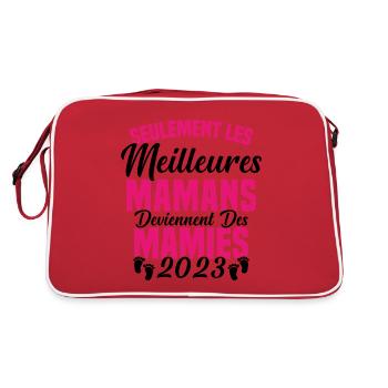 Les Meilleures Mamans Deviennent des Mamie 2023 - Sac Retro - rouge/blanc - Dos
