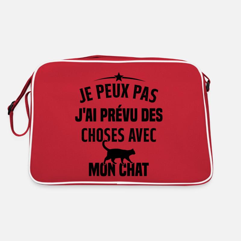 Je peux pas j'ai prévu des choses avec mon chat Sac Retro