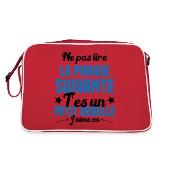 Ne pas lire la phrase suivante - Sac Retro - rouge/blanc - Dos