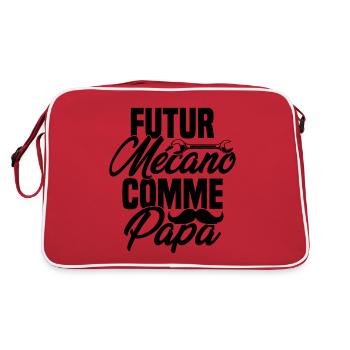 Futur mécano comme papa Cadeau futur mécano - Sac Retro - rouge/blanc - Dos