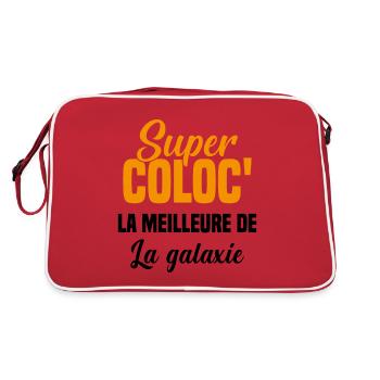 Super colocataire cadeau drôle fille coloc - Sac Retro - rouge/blanc - Dos