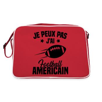 Football américain cadeau drôle footballeur - Sac Retro - rouge/blanc - Dos