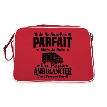Pas parfait mais je suis un Papa Ambulancier - Sac Retro - rouge/blanc - Dos
