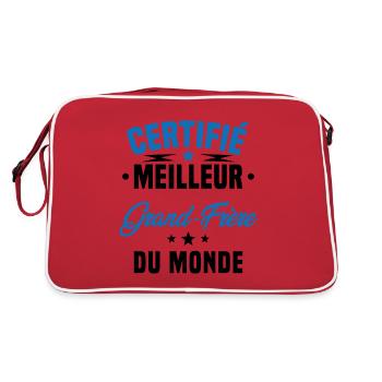 Certifié Meilleur Grand-frère Du Monde - Sac Retro - rouge/blanc - Dos