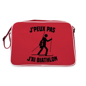 Je peux pas j'ai biathlon humour cadeau - Sac Retro - rouge/blanc - Dos